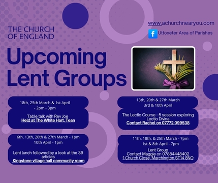 Lent Groups in the Uttoxeter Area of Parishes